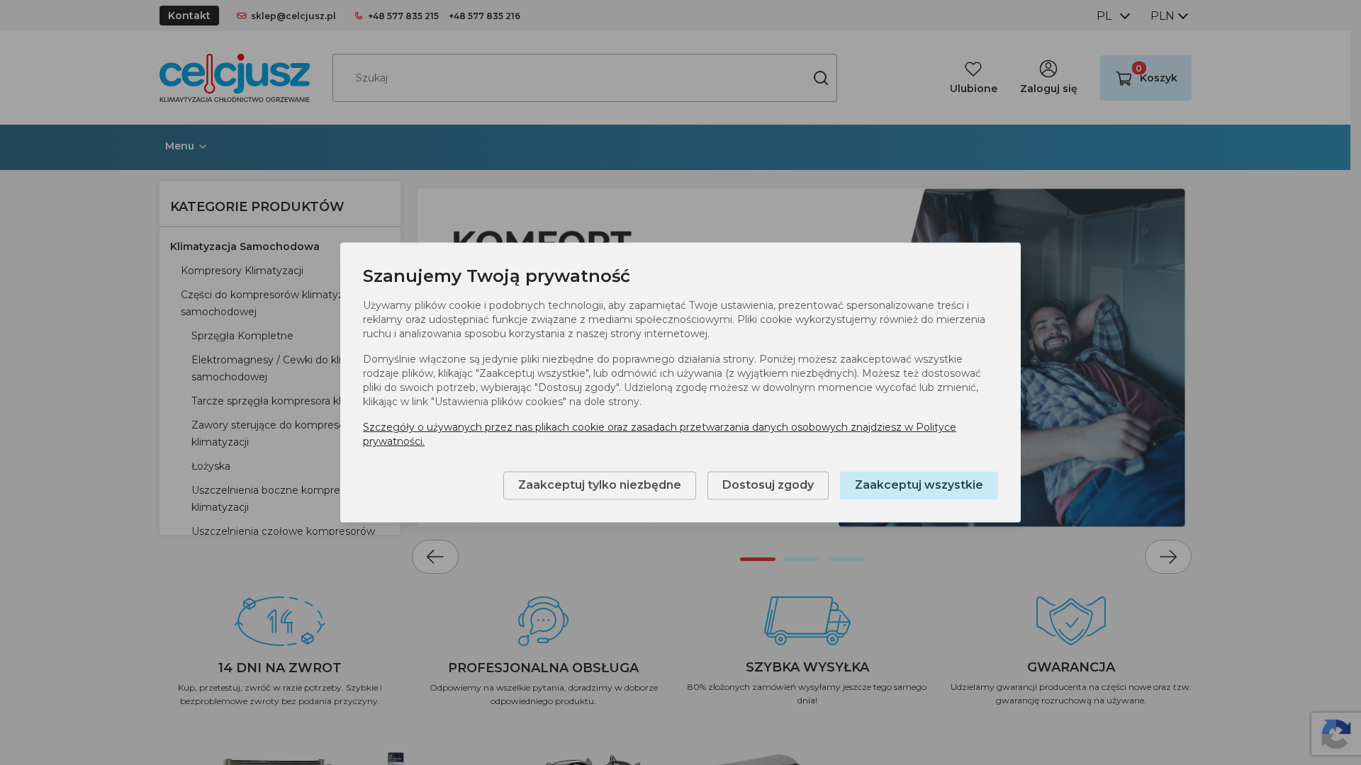 Części do klimatyzacji samochodowej | Sklep internetowy Sklepcelcjusz.pl